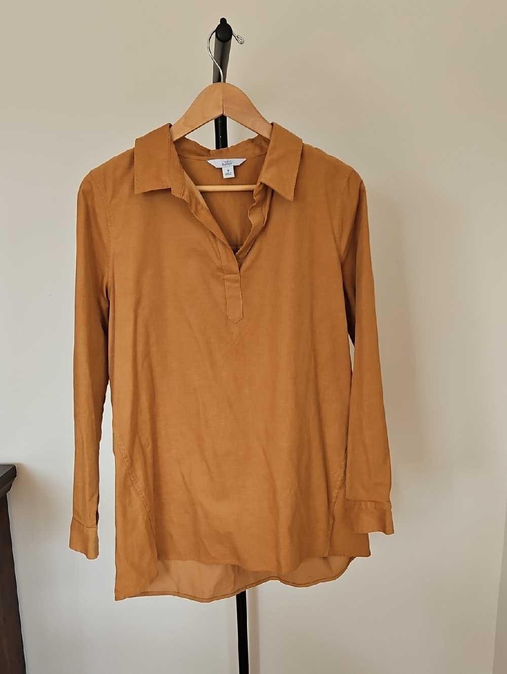 croft & barrow Tan Collared V-Neck Tunic